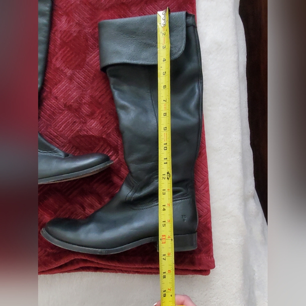 Black Leather Over-the-Knee  Boot - Picture 3 of 15